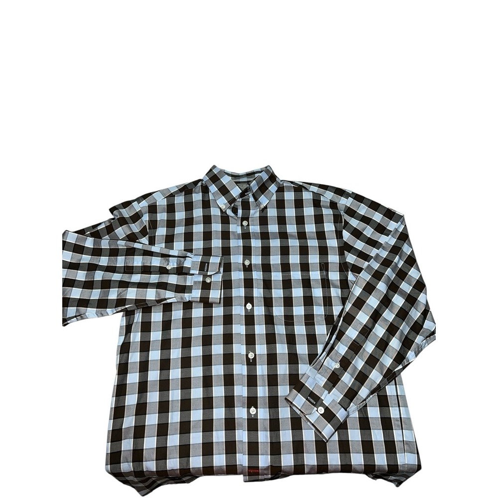 Men's Daniel Cremieux Signature Collection Button Down Shirt Blue Plaid Size M